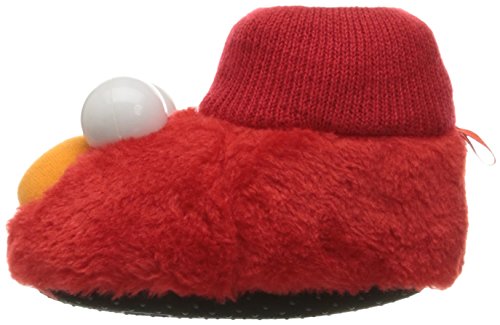 Sesame Street Unisex-Baby ELMO Puppet Slipper, Red, 5/6 Child US Toddler