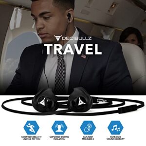 Decibullz - Custom Molded Contour ES in-Ear Headphones, Easily and Quickly Shaped to Your Ears (Black)