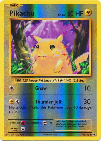 Pokemon - Pikachu (35/108) - XY Evolutions - Reverse Holo