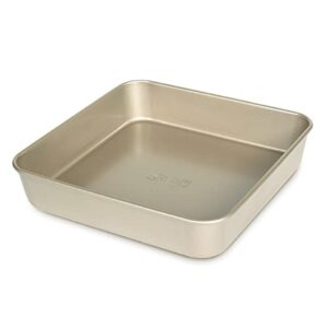 glad square baking pan nonstick - heavy duty metal bakeware for cakes and brownies, 9.4 inches