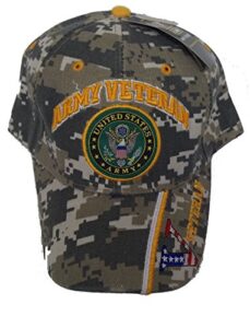 united states army veteran v camo baseball style embroidered hat us usa cap