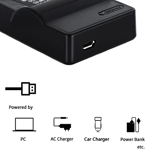 NP-80 USB Charger for Casio Exilim EX-G1, Exilim EX-N1, Exilim EX-N2, Exilim EX-S5, Exilim EX-S8, Exilim EX-S9, Exilim EX-Z35, Exilim EX-Z550, Exilim EX-Z800 Camera and More