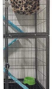 Extra Large Two Story Small Animal Cage Tight 1/2-Inch Bar Spacing for Feisty Ferret Chinchilla Rat Mice Squirrel Rabbit Sugar Glider with Rolling Stand