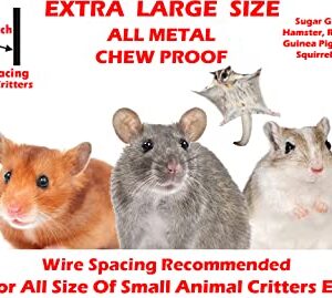 Extra Large Two Story Small Animal Cage Tight 1/2-Inch Bar Spacing for Feisty Ferret Chinchilla Rat Mice Squirrel Rabbit Sugar Glider with Rolling Stand