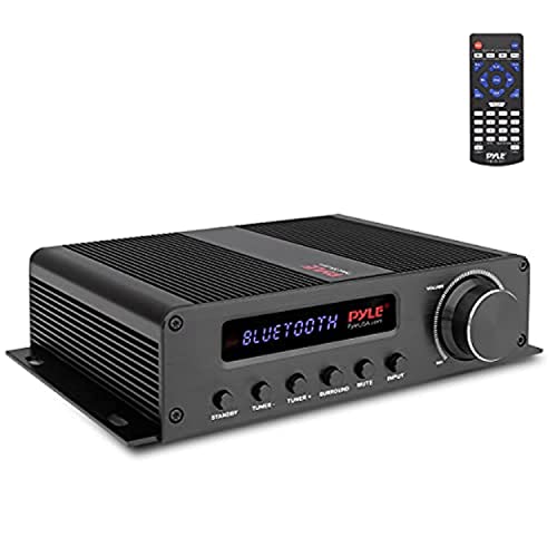 Pyle Wireless Bluetooth Home Audio Amplifier - 100W 5 Channel Home Theater Power Stereo Receiver, Surround Sound w/ HDMI, AUX, FM Antenna, Subwoofer Speaker Input, 12V Adapter - PFA540BT