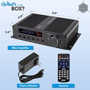 Pyle Wireless Bluetooth Home Audio Amplifier - 100W 5 Channel Home Theater Power Stereo Receiver, Surround Sound w/ HDMI, AUX, FM Antenna, Subwoofer Speaker Input, 12V Adapter - PFA540BT