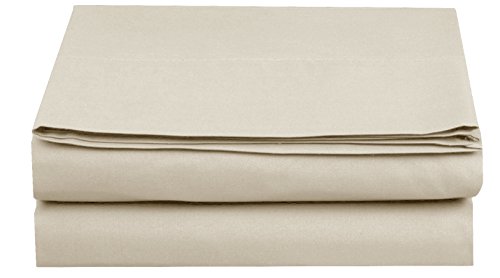 Luxury Flat Sheet on Amazon Elegant Comfort Wrinkle-Free 1500 Thread Count Egyptian Quality 1-Piece Flat Sheet, King Size, Cream