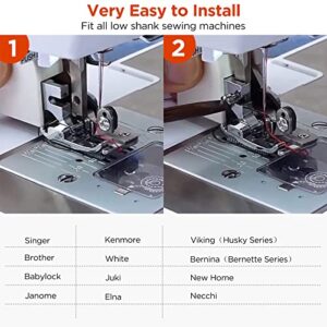 ONEVER Side Cutter Sewing Machine Presser Foot Feet Attachment Accessory for All Low Shank Singer Janome Brother, Overlock Machine Presser Foot