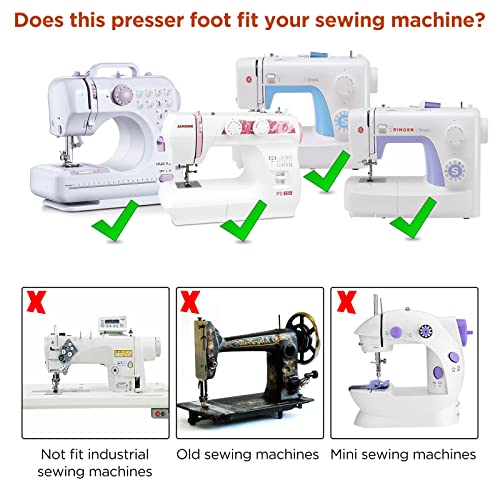 ONEVER Side Cutter Sewing Machine Presser Foot Feet Attachment Accessory for All Low Shank Singer Janome Brother, Overlock Machine Presser Foot