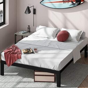 zinus lorrick metal platform bed frame / mattress foundation / easy, bolt free assembly, full