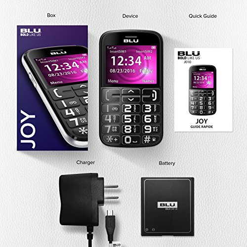 BLU JOY - 2.4", Factory Unlocked Phone - Black