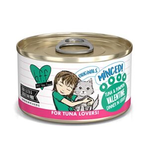 weruva best feline friend (b.f.f.) tuna & pumpkin valentine with tuna & pumpkin in gravy cat food, 3oz can (pack of 24)