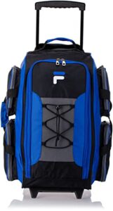 fila 22" lightweight carry on rolling duffel bag, blue, one size