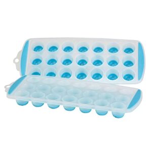 kitchen details 2 pack mini ice cube tray | dimensions: 11. 75" x 4. 625" x 1. 125" | makes 21 mini cubes | dishwasher safe | freezer safe | kitchen accessories | asst