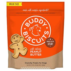 buddy biscuits oven-baked, healthy whole-grain, crunchy treats for dogs, 3.5lb