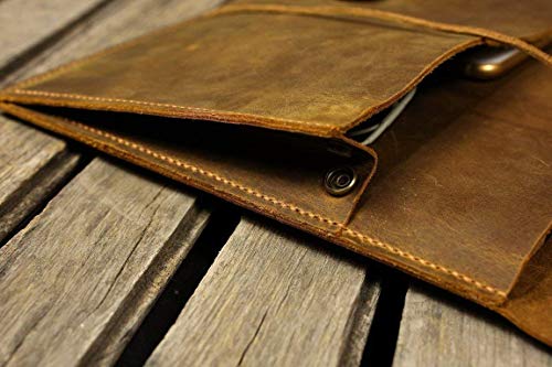 Handmade leather macbook sleeve case for new macbook 12 / macbook air 11 13 / macbook pro retina case/leather laptop case bag - MACX05S-B