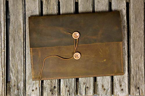 Handmade leather macbook sleeve case for new macbook 12 / macbook air 11 13 / macbook pro retina case/leather laptop case bag - MACX05S-B