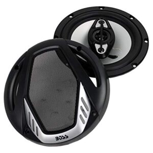 BOSS Audio Systems NX654 Onyx 6.5 Inch 400 Watt 4-Way 4 Ohm Full Range Car Audio Coaxial Stereo Speakers with Mylar Dome Tweeters, 2 Pairs