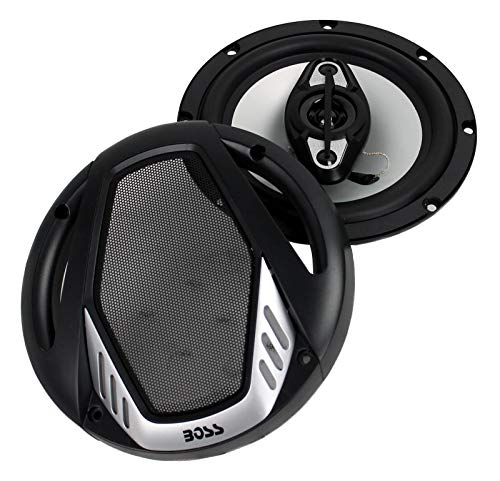 BOSS Audio Systems NX654 Onyx 6.5 Inch 400 Watt 4-Way 4 Ohm Full Range Car Audio Coaxial Stereo Speakers with Mylar Dome Tweeters, 2 Pairs