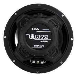 BOSS Audio Systems NX654 Onyx 6.5 Inch 400 Watt 4-Way 4 Ohm Full Range Car Audio Coaxial Stereo Speakers with Mylar Dome Tweeters, 2 Pairs