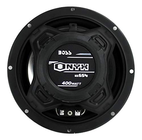 BOSS Audio Systems NX654 Onyx 6.5 Inch 400 Watt 4-Way 4 Ohm Full Range Car Audio Coaxial Stereo Speakers with Mylar Dome Tweeters, 2 Pairs