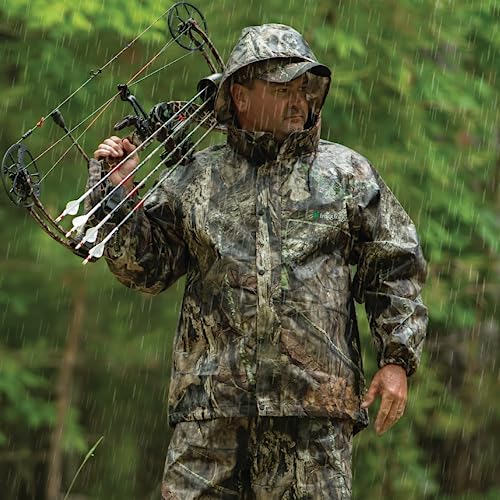 FROGG TOGGS Men's Standard Classic Pro Action Waterproof Breathable Rain Jacket, Mossy Oak DNA, Medium