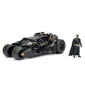 Jada Toys DC Comics 2008 The Dark Knight Batmobile With Batman figure; 1:24 Scale Metals Die-Cast Collectible Vehicle