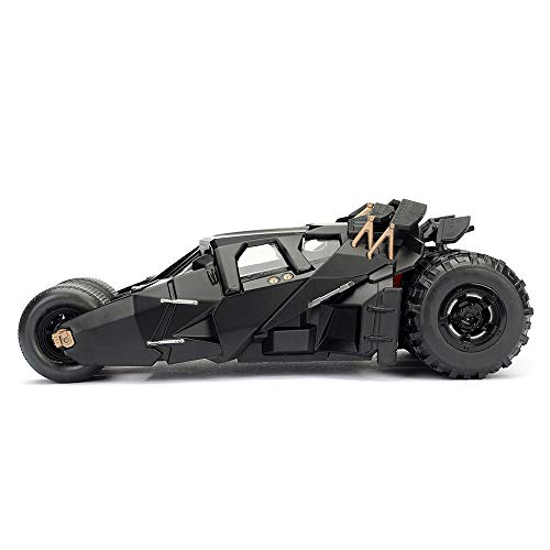 Jada Toys DC Comics 2008 The Dark Knight Batmobile With Batman figure; 1:24 Scale Metals Die-Cast Collectible Vehicle