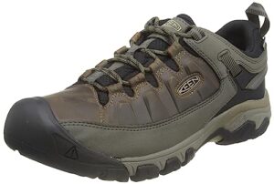 keen men's targhee 3 low height waterproof hiking shoes, bungee cord/black, 12