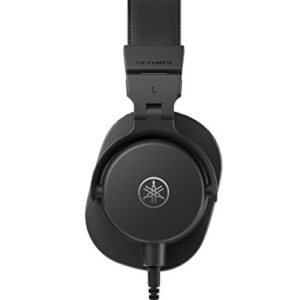 YAMAHA HPH-MT5 Studio Headphones - Foldable Monitor Headphones with 3m Cable and 6.3mm Standard Stereo Adapter Plug, Black