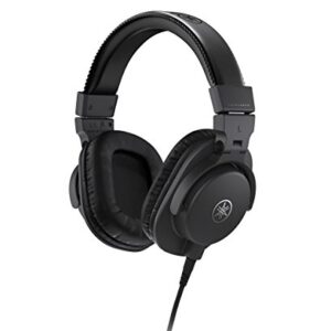 YAMAHA HPH-MT5 Studio Headphones - Foldable Monitor Headphones with 3m Cable and 6.3mm Standard Stereo Adapter Plug, Black