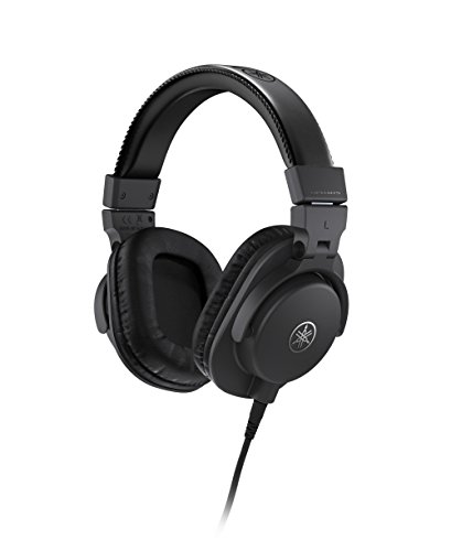 YAMAHA HPH-MT5 Studio Headphones - Foldable Monitor Headphones with 3m Cable and 6.3mm Standard Stereo Adapter Plug, Black