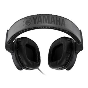 YAMAHA HPH-MT5 Studio Headphones - Foldable Monitor Headphones with 3m Cable and 6.3mm Standard Stereo Adapter Plug, Black