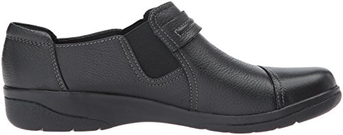 Clarks Women's Cheyn Madi Loafer, Black Tumbled Leather, 8.5 M US