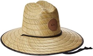 quiksilver men's dredge waterman straw sun hat, natural, l/xl