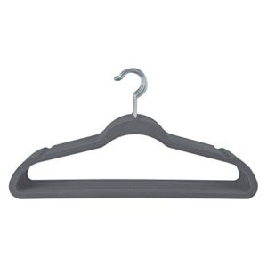 simplify 10 super slim velvet huggable hangers in grey