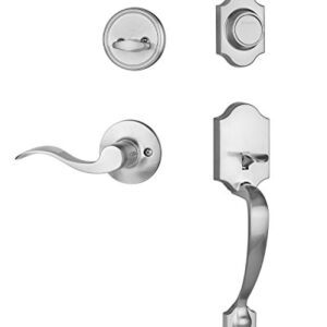 Dynasty Hardware DEN-HER-405-15R Denver Front Door Dummy Handleset, Satin Nickel, with Heritage Lever, Right Hand