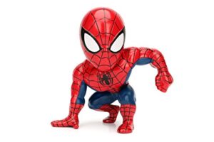 jada toys marvel ultimate spider-man metals diecast collectible toy figure, 6", red and blue