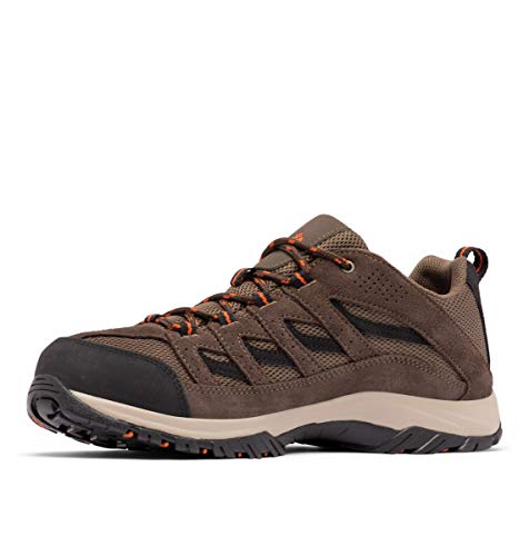 Columbia Mens Crestwood Hiking Shoe Breathable, High-Traction Grip, Camo Brown, Heatwave, 14 US