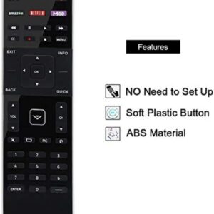 New QWERTY Dual Side Remote XRT500 with Back Light for VIZIO Smart TV M43-C1 M49-C1 M50-C1 M55-C2 M60-C3 M65-C1 M70-C3 M75-C1 M80-C3 M322I-B1 M422I-B1 M492I-B2 M502I-B1 M552I-B2 M602I-B3 M652I-B2