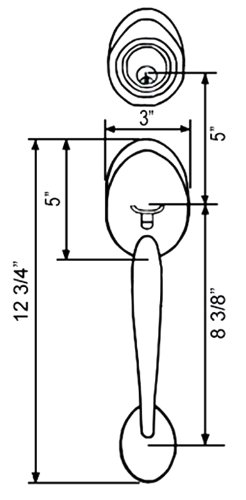 eBuilderDirect Satin Nickel Lock Door Lever Handle Entry/Privacy/Passage/Dummy/Deadbolt/Handleset 835DC (Front Door Handle Set Keyed Alike)