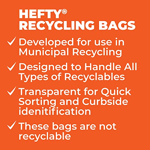 Hefty Recycling Trash Bags, Blue, 30 Gallon, 36 Count