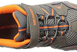 Merrell unisex child Trail Chaser Hiking Sneaker, Gunsmoke/Orange, 4 Big Kid US