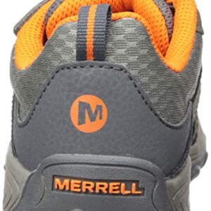 Merrell unisex child Trail Chaser Hiking Sneaker, Gunsmoke/Orange, 4 Big Kid US