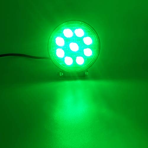 27W Spot Green Round Work LED Light Fog Offroad Off Road Lights Driving Lamp Waterproof for Hunting Pickup UTV Truck Car Boat SUV Boat 4WD ATV 12V 24V 4x4 Tractor Motorcycle（2pcs）