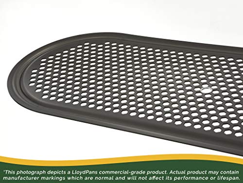 LloydPans Kitchenware 7 Inch by 18 Inch Perforated Flatbread Pan Made in the USA