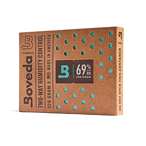 Boveda 69% Two-Way Humidity Control Pack For Large Wood Humidifier Boxes & Plastic or Electric Coolers – Size 320– Single – Moisture Absorber – Humidifier Pack – Individually Wrapped Hydration Packet