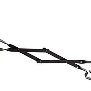 Rocky Mountain Goods Firewood Tongs - Reinforced Wrought Iron for extra strength - 26” - Log grabber for up 12” thick logs - Log - Rust resistant finish fireplace tongs for indoor / outdoor (1)