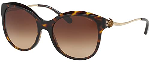 COACH HC8189-541713 Sunglasses L1610 DARK TORTOISE/LIGHT GOLD w/BROWN GRADIENT 55mm