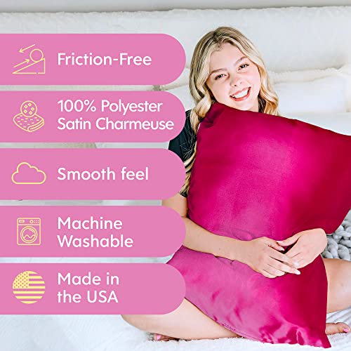 Morning Glamour 2 Pack Signature Box Pillowcases, Fuschia